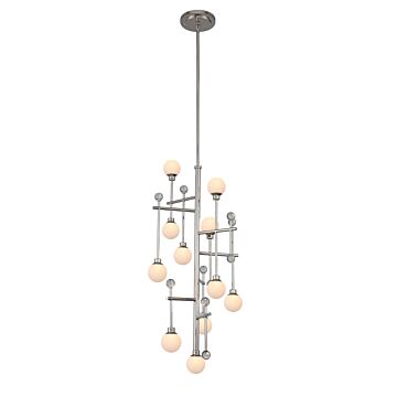 Mercer LED Foyer Chandelier in Polished Nickel by Kalco