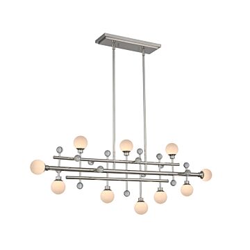 Mercer LED Island Pendant in Polished Nickel by Kalco