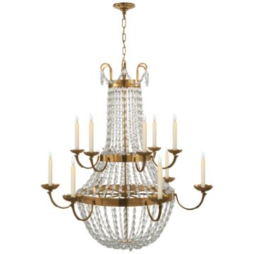 Paris Flea Market  Chandelier in Antique-Burnished Brass by Visual Comfort Signature