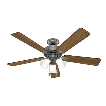 Swanson 3-Light 52" Ceiling Fan in Matte Silver