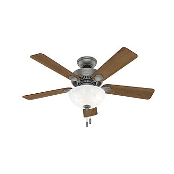 Swanson 2-Light 44" Ceiling Fan in Matte Silver