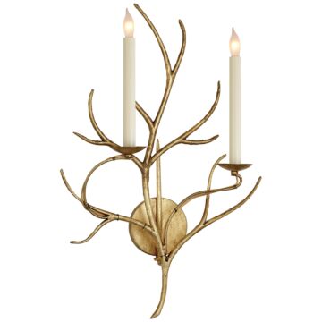 Branch  Wall Sconce in Gilded Iron by Visual Comfort Signature
