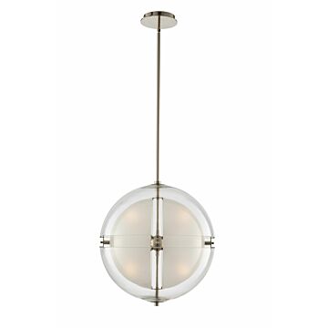 Kalco Sussex 4 Light Contemporary Chandelier in Polished Nickel