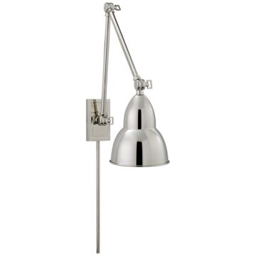 French Library2 LED Wall Sconce in Polished Nickel by Visual Comfort Signature