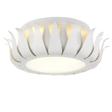 Crystorama Broche 3 Light 16 Inch Ceiling Light in Matte White
