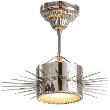 Soleil  Semi Flush Mount in Polished Nickel by Visual Comfort Signature