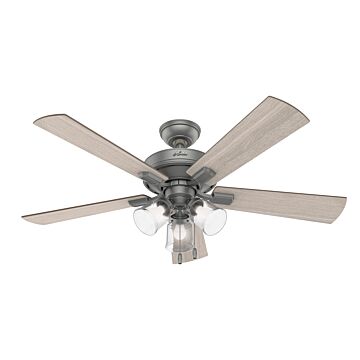 Crestfield 3-Light 52" Ceiling Fan in Matte Silver