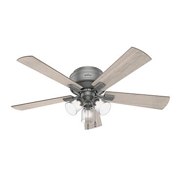 Crestfield 3-Light 52" Ceiling Fan in Matte Silver