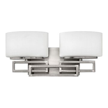 Hinkley Lanza 2-Light Bathroom Vanity Light In Antique Nickel