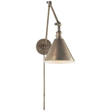 Boston Functional  Wall Sconce in Antique Nickel by Visual Comfort Signature