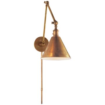 Boston Functional  Wall Sconce in Hand-Rubbed Antique Brass by Visual Comfort Signature