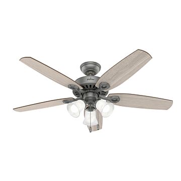 Builder 3-Light 52" Ceiling Fan in Matte Silver