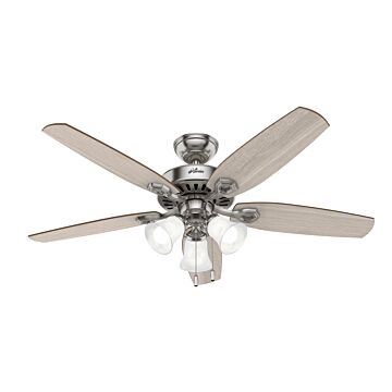 Builder 3-Light 52" Ceiling Fan in Brushed Nickel