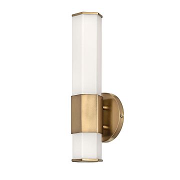 Hinkley Facet Bathroom Vanity Light In Heritage Brass