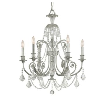 Regis Six Light Chandelier in Olde Silver by Crystorama