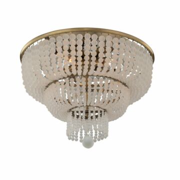 Esperanza Five Light Flush Mount in Brushed Champagne Gold by Kalco