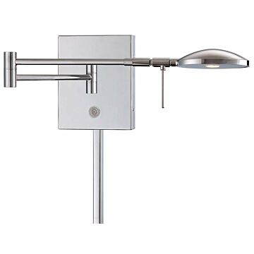 George'S Reading Room LED Swing Arm Wall Lamp in Chrome by George Kovacs