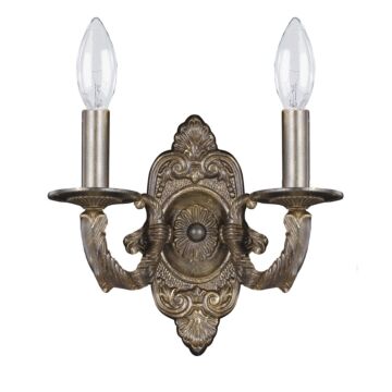 Crystorama Paris Market 2 Light 10 Inch Wall Sconce in Venetian Bronze