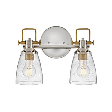 Easton 2-Light Bathroom Vanity Light in Polished Nickel