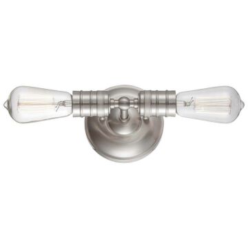 Downtown Edison Two Light Wall Mount in Brushed Nickel by MinkaLavery