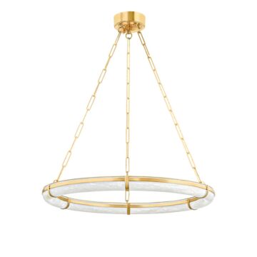 Sennett LED Chandelier in Aged Brass by Hudson Valley