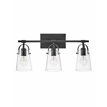 Hinkley Foster 3-Light Bathroom Vanity Light In Black