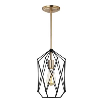Zarra One Light Lantern in Satin Brass by Visual Comfort Studio