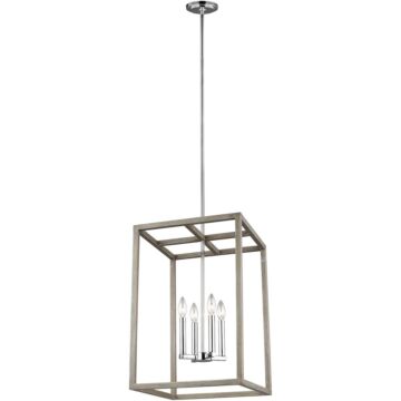 Generation Lighting Moffet Street 4-Light Foyer Light in Washed Pine