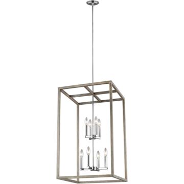 Generation Lighting Moffet Street 8-Light Foyer Light in Washed Pine