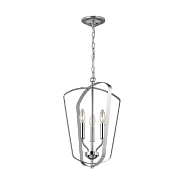 Generation Lighting Romee 3-Light Foyer Light in Chrome