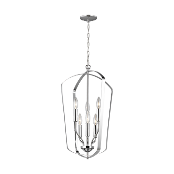 Generation Lighting Romee 6-Light LED Foyer Light in Chrome