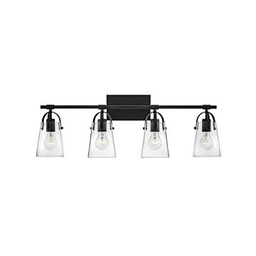Hinkley Foster 4-Light Bathroom Vanity Light In Black