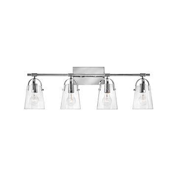 Hinkley Foster 4-Light Bathroom Vanity Light In Chrome