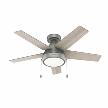 Burroughs 2-Light 44" Ceiling Fan in Matte Silver