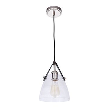 Hagen One Light Pendant in Polished Nickel by Craftmade