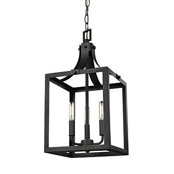 Generation Lighting Labette 3-Light Foyer Light in Black