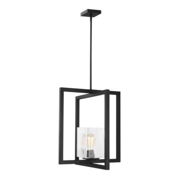 Mitte 1-Light Pendant in Midnight Black
