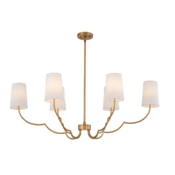 Sophia Six Light Island Pendant in New Brass by Kalco