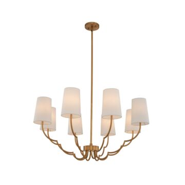 Sophia Eight Light Chandelier in New Brass by Kalco