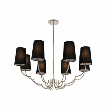 Sophia Eight Light Chandelier in Polished Nickel by Kalco