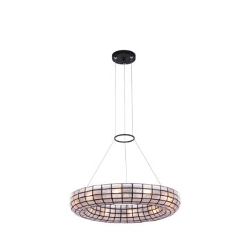 Sanibel Ten Light Pendant in Matte Black by Kalco