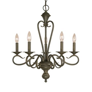 Devonshire Five Light Chandelier in Burnished Gold by Millennium