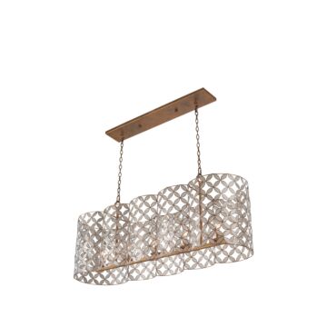 Maurelle Five Light Island Pendant in Oxidized Gold Leaf by Kalco