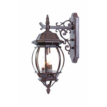 Chateau 3-Light Burled Walnut Wall Light
