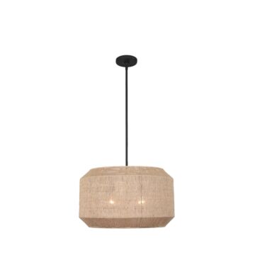 Cebu Four Light Pendant in Matte Black by Kalco