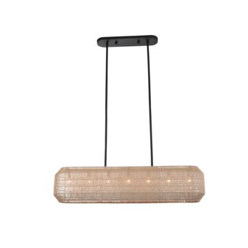 Cebu Seven Light Island Pendant in Matte Black by Kalco