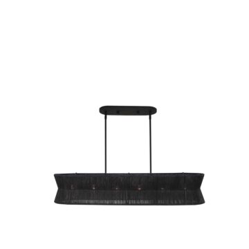 Madura Six Light Island Pendant in Matte Black by Kalco