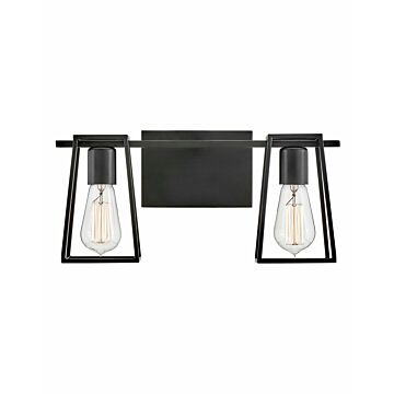 Hinkley Filmore 2-Light Bathroom Vanity Light In Black