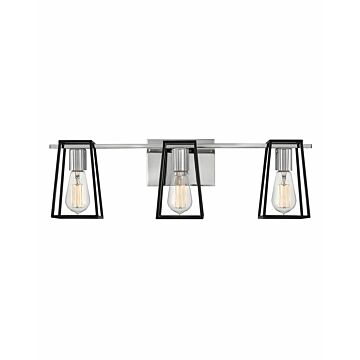 Hinkley Filmore 3-Light Bathroom Vanity Light In Chrome