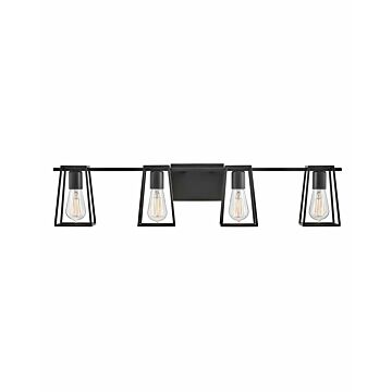 Hinkley Filmore 4-Light Bathroom Vanity Light In Black